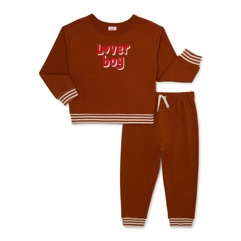 Wonder Nation Toddler Boy Valentine Top & Pants Set, 2-Piece, Sizes 2T-5T | Walmart (US)