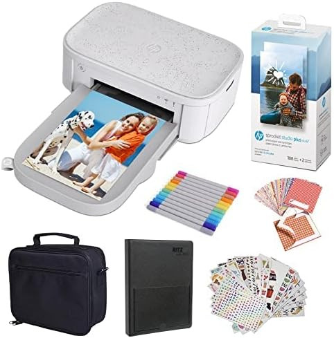 HP Sprocket Studio Plus 4x6” Instant Photo Printer – Bundle: Photo Album, Markers, Photo Pape... | Amazon (US)