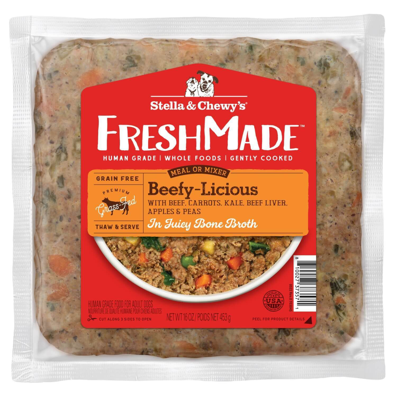 Stella & Chewy's Freshmade Beefy-Licious Frozen Dog Food | Pet Supermarket | Pet Supermarket