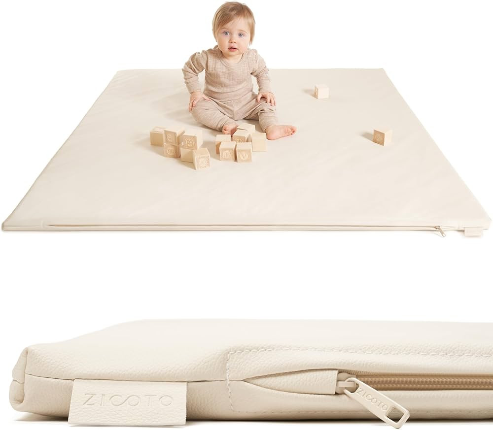 Stylish Padded Baby Play Mat for Your Boy or Girl - Extra Thick & Super Soft Vegan Leather Floor ... | Amazon (US)