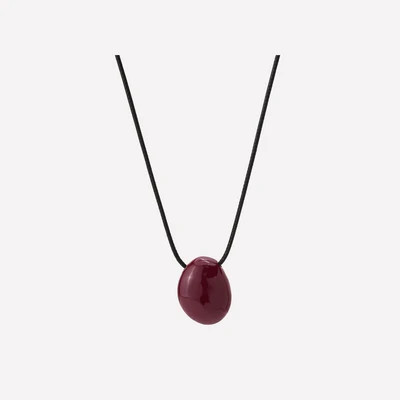 Crimson Orbit Necklace | Retro Chic