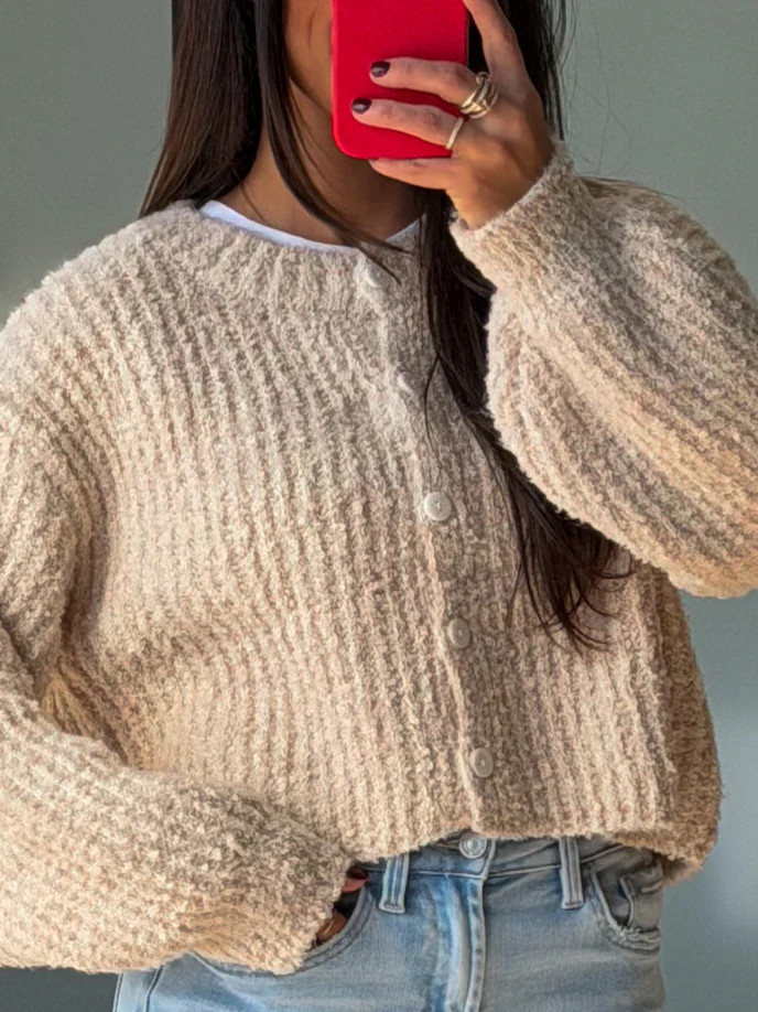 Chamonix Knit Cardigan | Oat | Shop Talulah