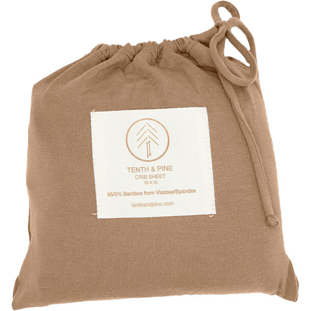 Tenth and Pine | Bamboo Fitted Cribsheet, Clay (Beige) | Maisonette | Maisonette