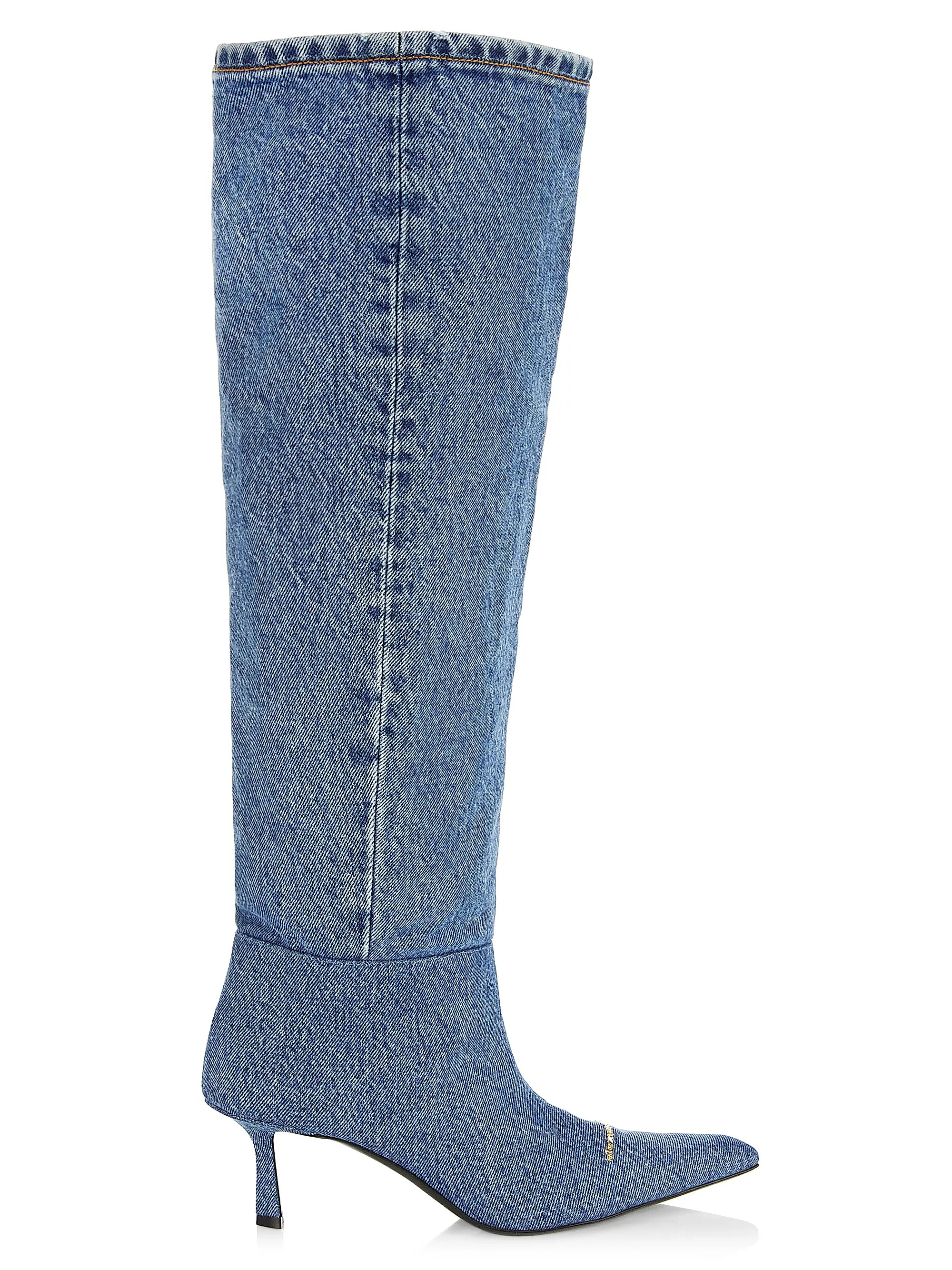 Viola 65 Denim Slouch Boots | Saks Fifth Avenue