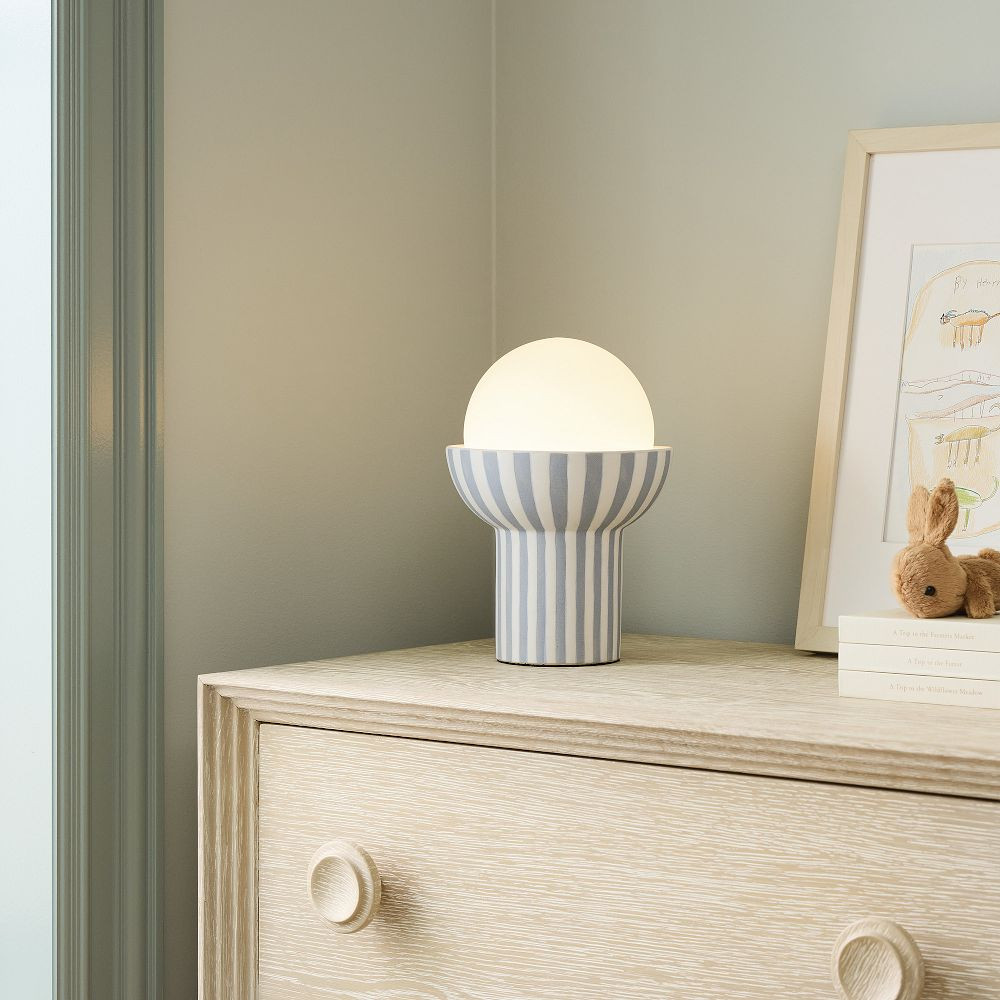 West Elm Kids x PBK Striped Ceramic Table Lamp | West Elm (US)