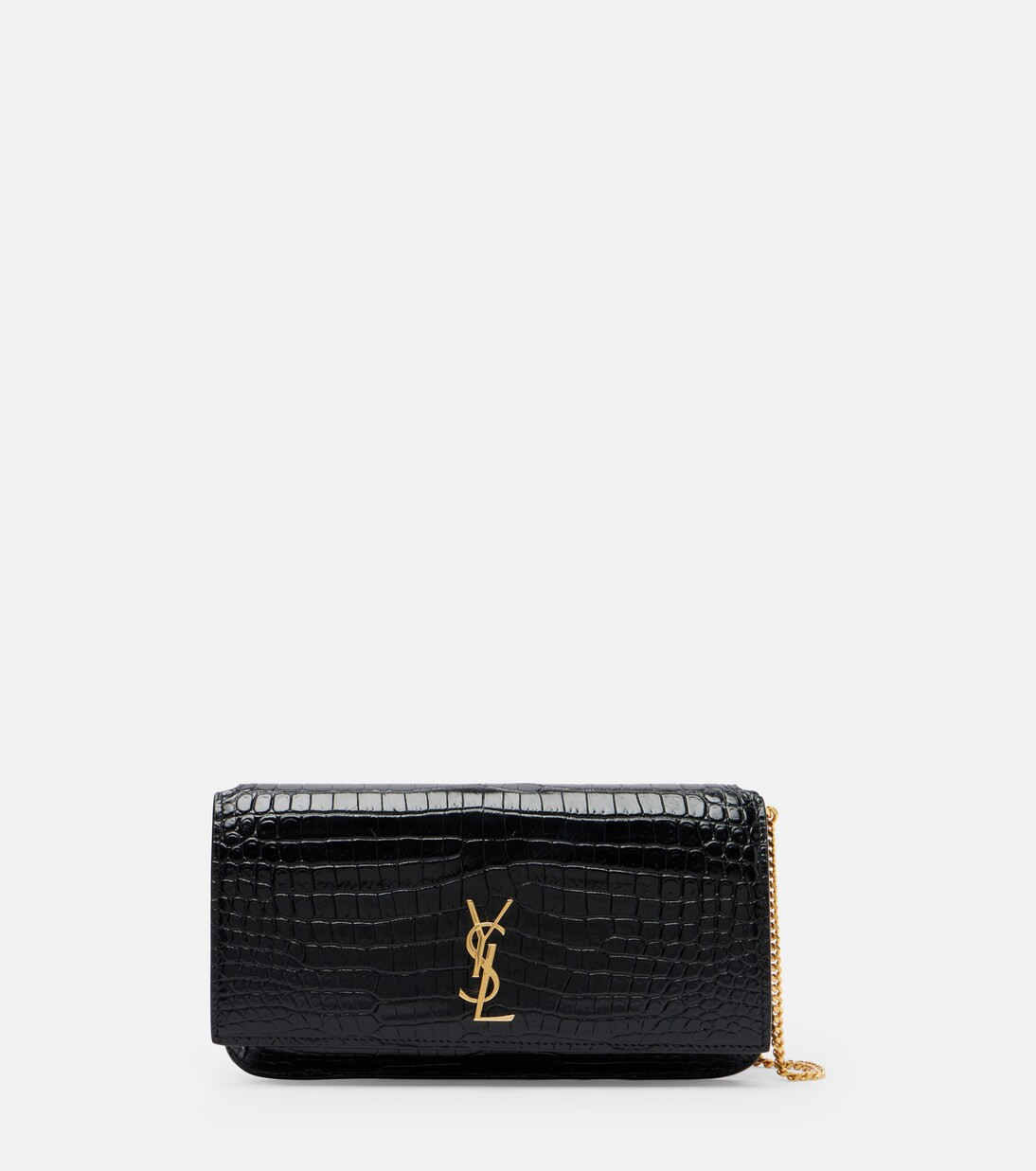 Cassandre Mini croc-effect leather phone pouch | Mytheresa (US/CA)
