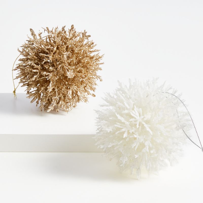 Coral Cluster Christmas Tree Ornaments | Crate and Barrel | Crate & Barrel