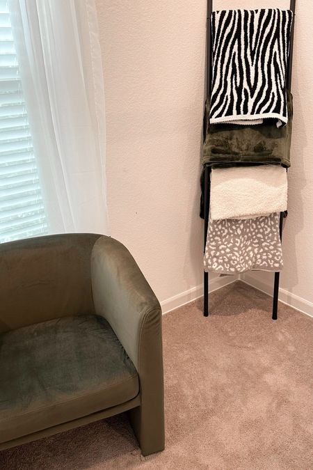Bedroom furniture. Bedroom chair. Bedroom chairs. Velvet chair. Blanket ladder. Bedroom decor. Home decor. Green chair. Olive green 

#LTKstyletip #LTKFind #LTKhome