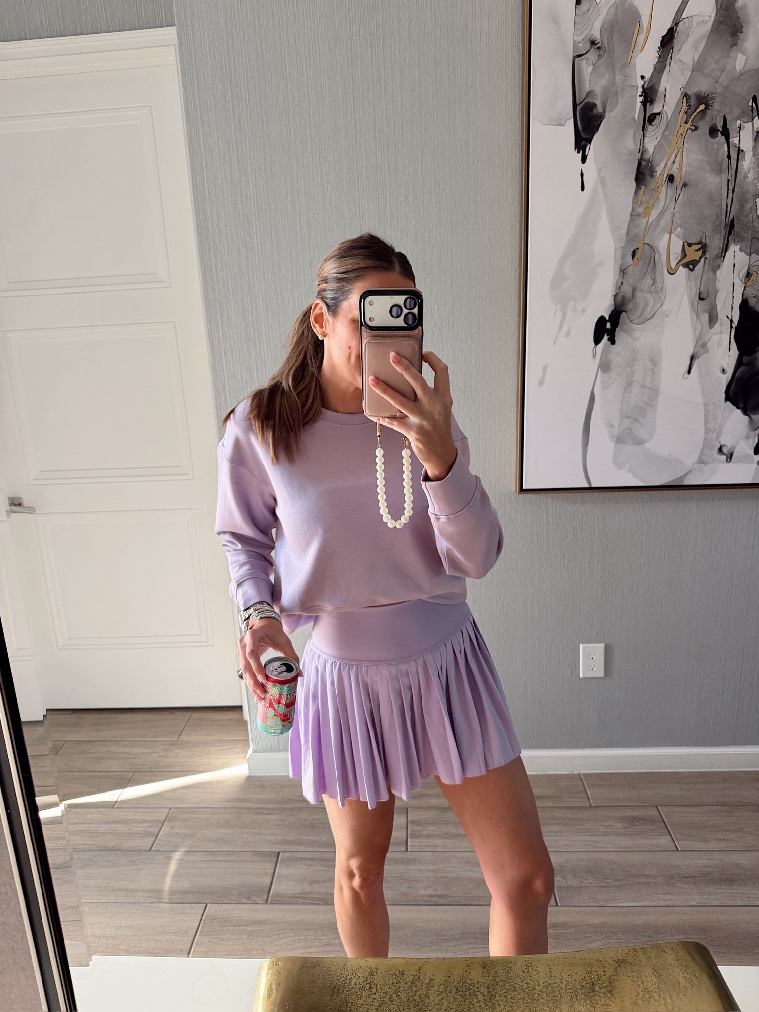 My spring athleisure ootd! In a small skort, medium sweatshirt, medium sports bra and accessories- fits tts.

#LTKmomlife #LTKSeasonal #LTKootd