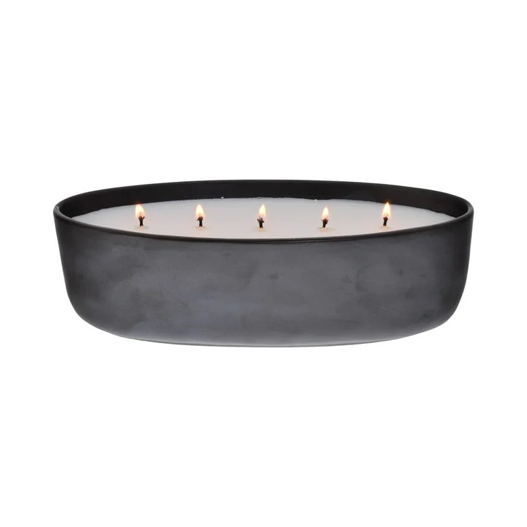 Better Homes & Gardens Warm Leather & Amber 5-Wick 40.5 oz (1.2kg) Oversized Ceramic Candle | Walmart (US)
