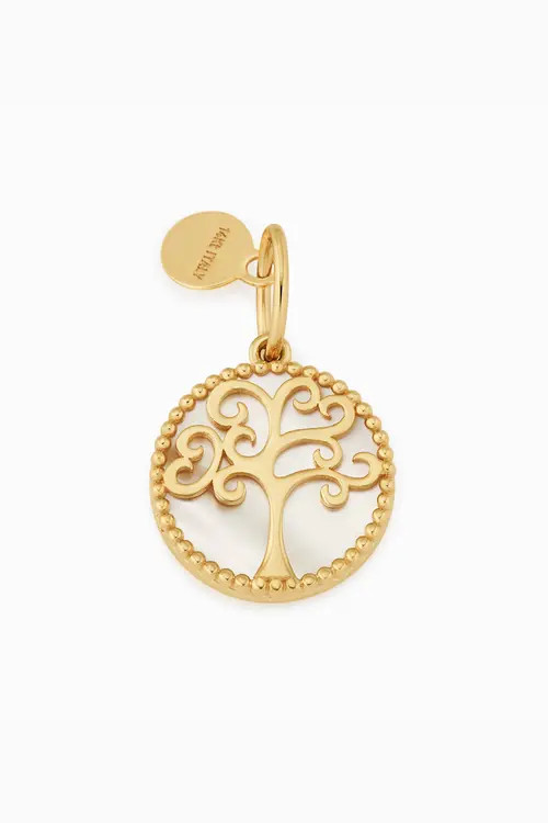 Oradina 14K Gold Tree of Life Pendant Charm in Yellow Gold, Mother Of Pearl at Nordstrom, Size Small | Nordstrom