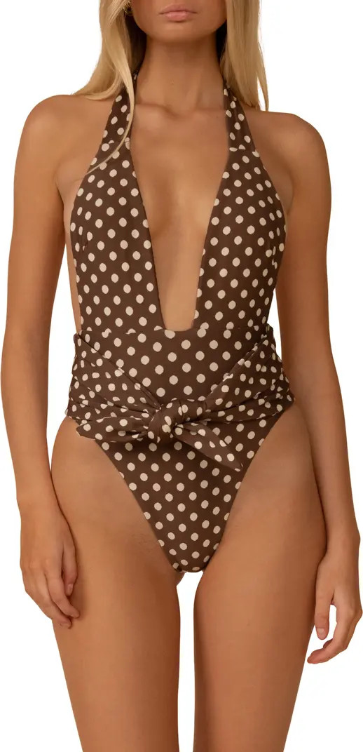 MONTCE Vivian Tropez Tie Waist One-Piece Swimsuit | Nordstrom | Nordstrom