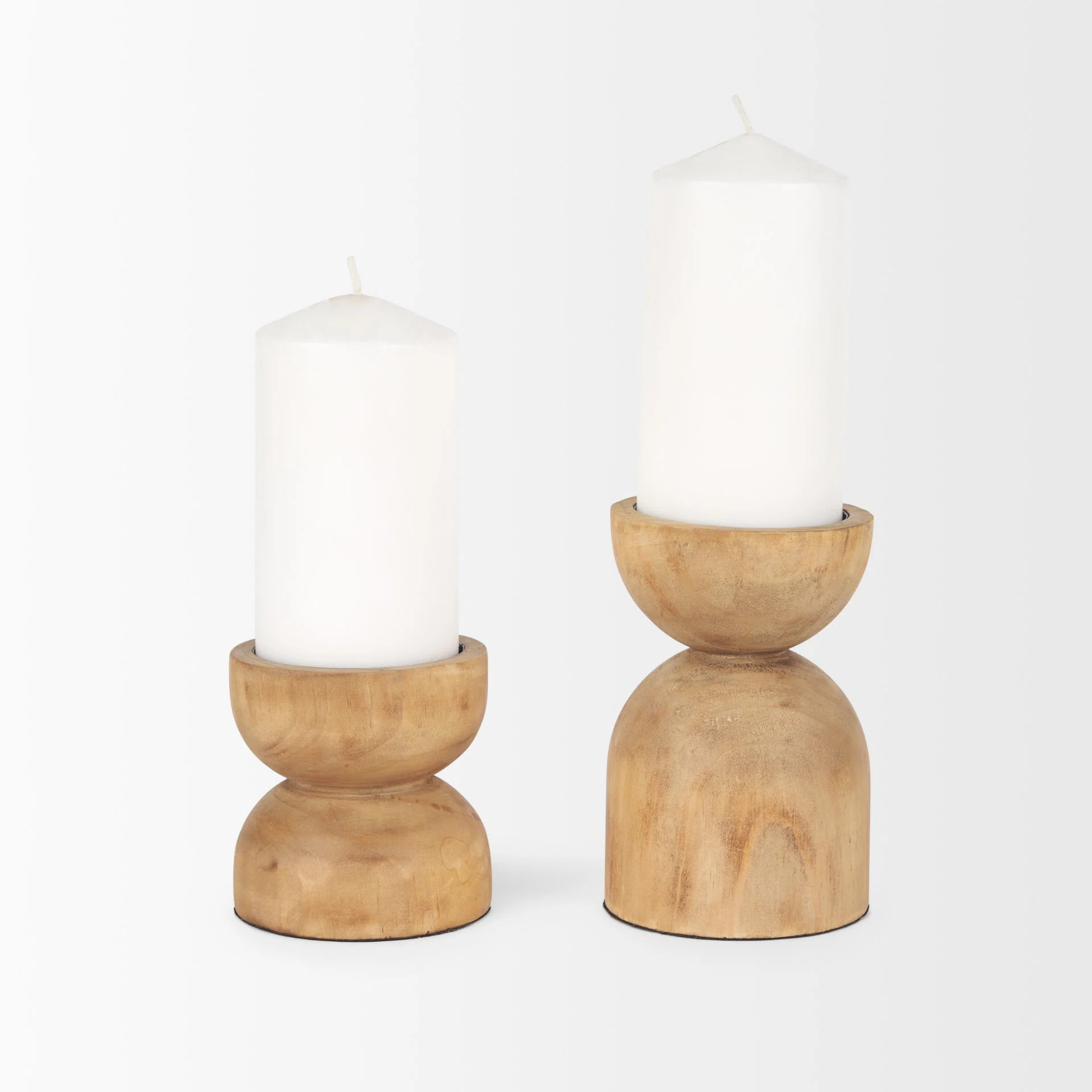 Joss & Main Lubbock 2 Piece Solid Wood Tabletop Pillar Set | Wayfair | Wayfair North America