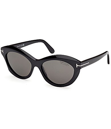 TOM FORD Women's Toni 55mm Cat Eye Polarized Sunglasses - Smoke Black/Smoke | Dillard's