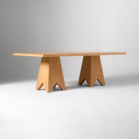 Pierce &amp; Ward Burl Wood Dining Table (90") | West Elm (US)