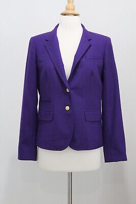 J CREW Purple Schoolboy Wool Blazer Sz 6 | eBay US