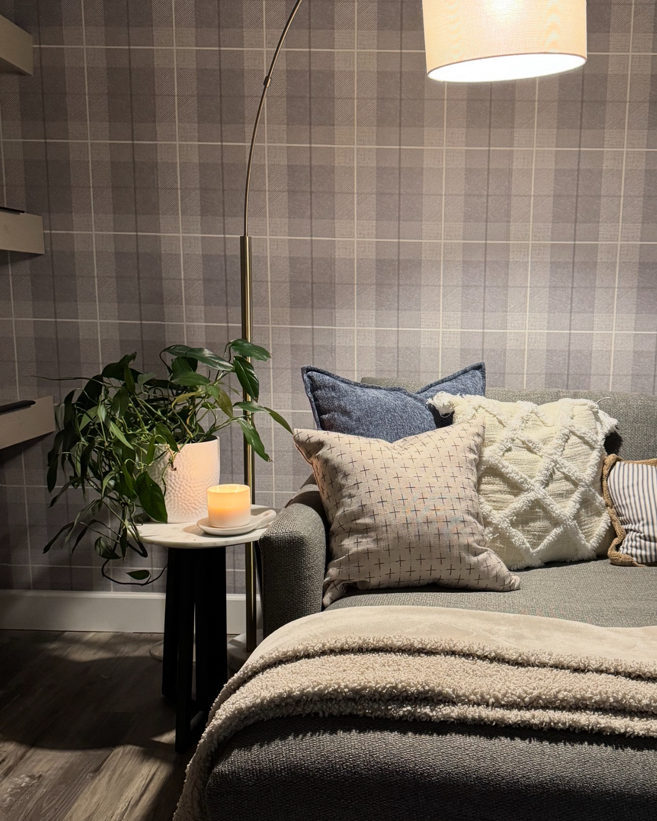 Cozy basement reading nook with sectional couch and the perfect accent wallpaperr

#LTKStyleTip #LTKHome #LTKFindsUnder100