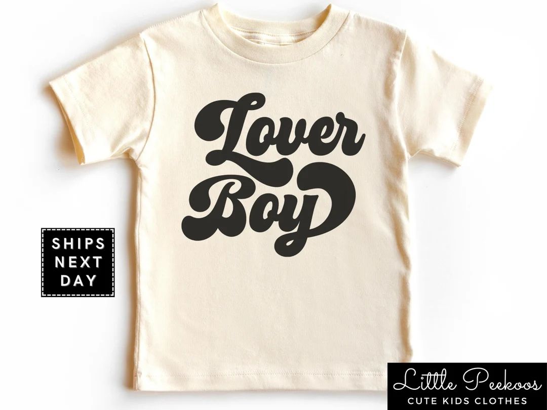 Lover Boy Retro Kids Shirt Fancy Retro Script Style - Etsy | Etsy (US)