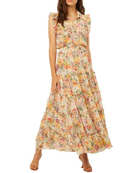 MISA Los Angeles Trina Floral Sleeveless Maxi Dress | Neiman Marcus