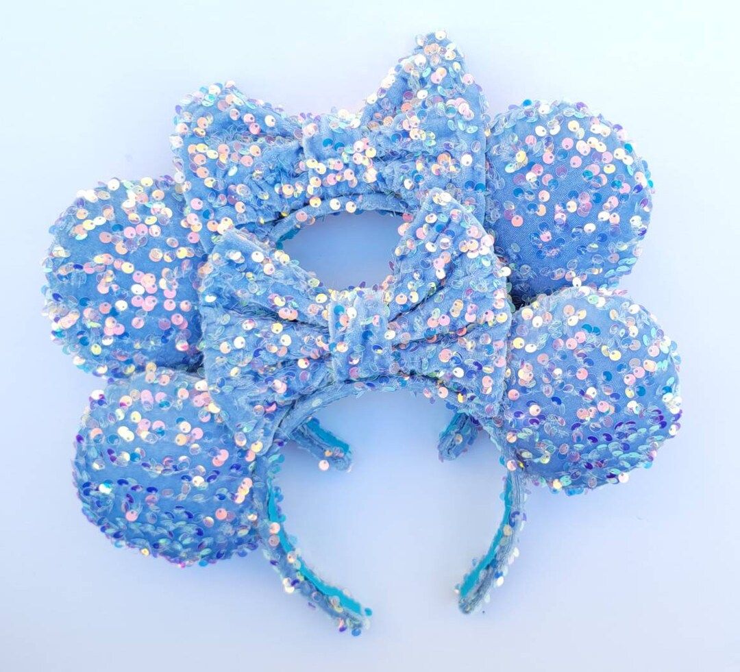 Make It Blue Minnie Ears  Sequin Ears  Minnie Ears  Blue - Etsy | Etsy (US)