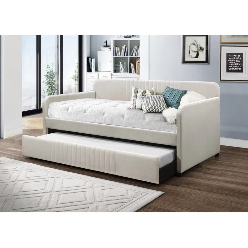 Aaru Upholstered Daybed with Trundle | Wayfair North America