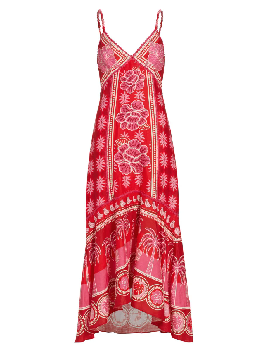 Summer Sunrise Mixed Palm Maxi Dress | Saks Fifth Avenue