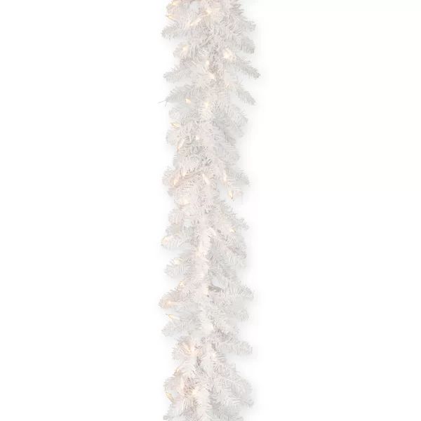 9' Dunhill Fir Pre-Lit Garland with 100 Clear/White Lights | Wayfair North America