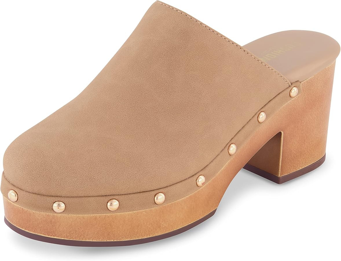 CUSHIONAIRE Women's Gibbons Faux Wood Clog with Memory Foam Padding, Wide Widths Available | Amazon (US)