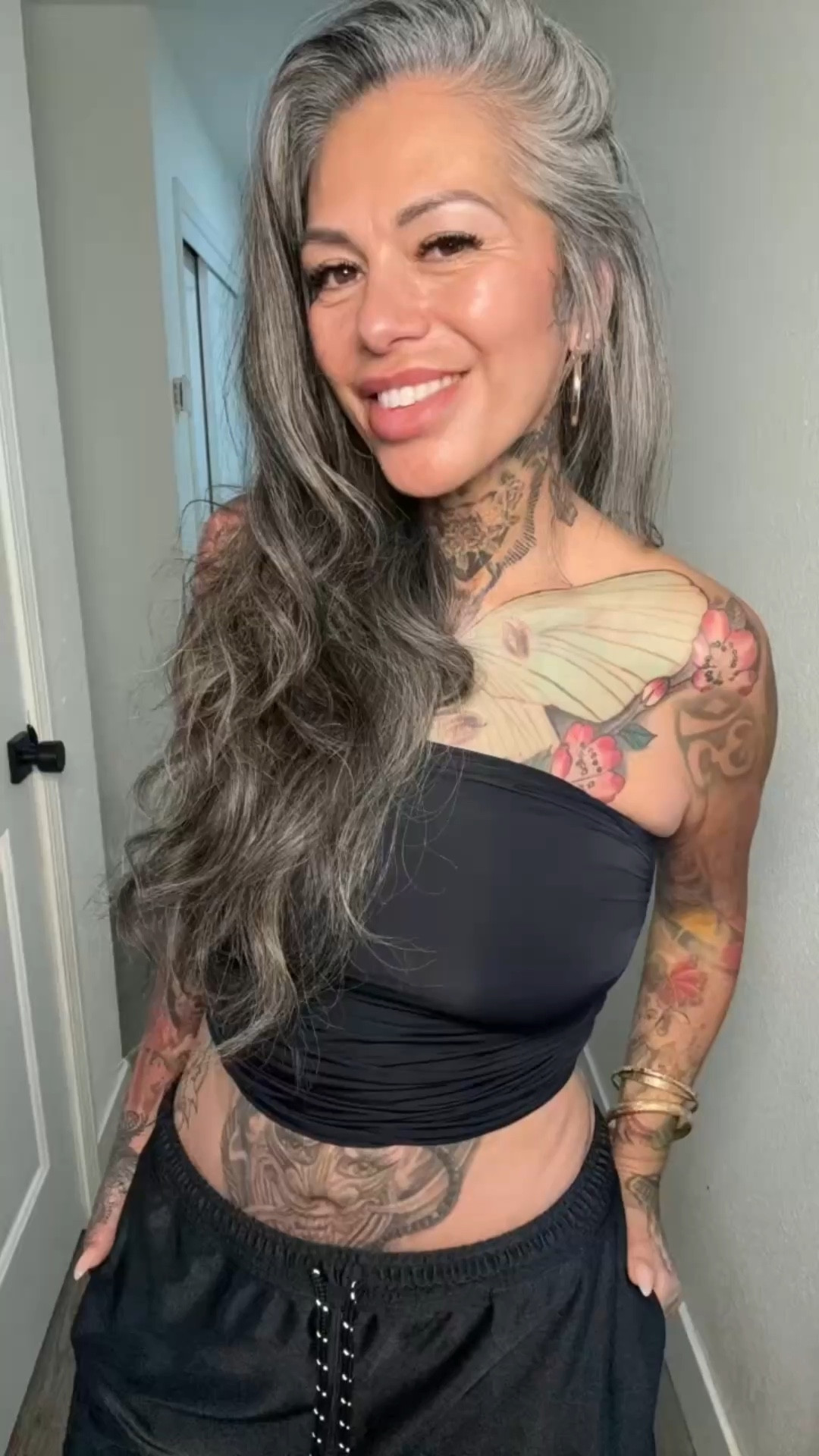 whoever said basketball shorts couldn’t be chic… yeah, you were wrong 🖤

serving sporty, sheer, and just enough edge
from court to cool girl real quick

zara lace-up pumps
free people basketball shorts
skims sheer tube top
leather moto jacket
all black everything

#basketballshorts #silverfox #sportychic #allblackoutfit #streetstyle 

#LTKPetite #LTKOver40 #LTKdayinmylife
