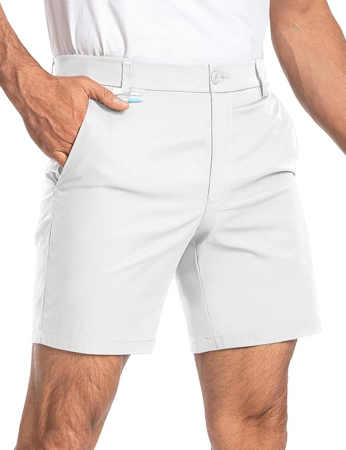 Moosehill Mens Golf Dress Casual Shorts 7" 10" Quick Dry Stretch Anti-Wrinkle Flat Front with 4 P... | Amazon (US)