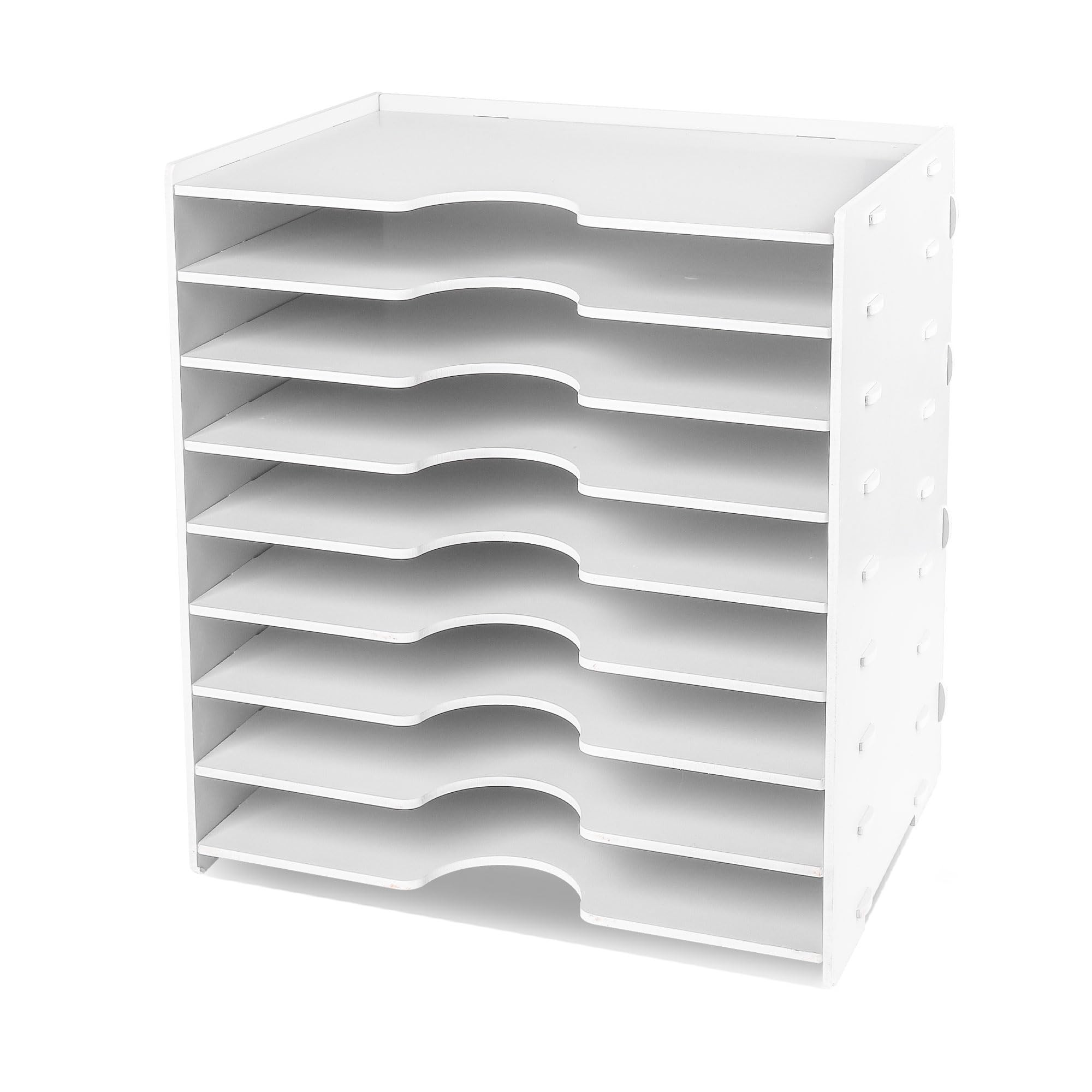 Paper Organizer Storage for Desk, 9 Tier Construction File Organizer Paper Sorter, Desktop Docume... | Amazon (US)