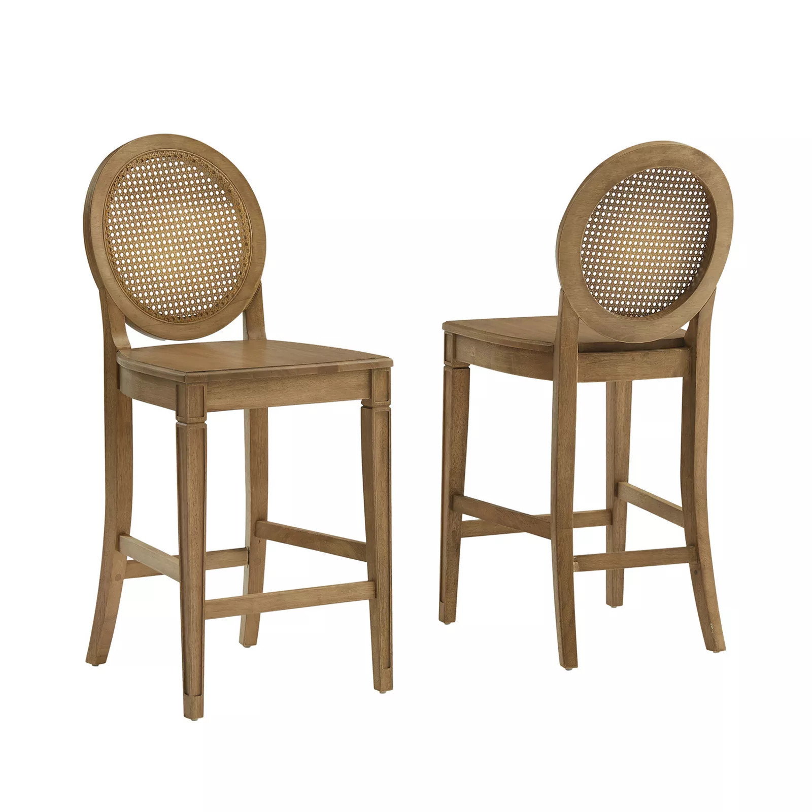 Crosley Katia 2-Piece Cane-Back Counter Stool Set, Brown | Kohl's
