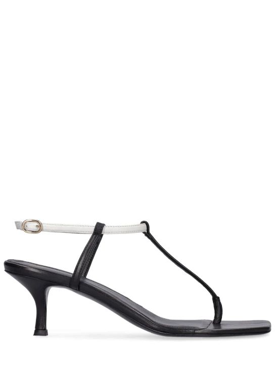 55mm The bicolor leather sandals | Luisaviaroma