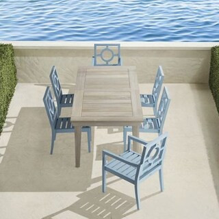 Winhill 7-pc. Dining Set in Glacier Aluminum | Frontgate | Frontgate