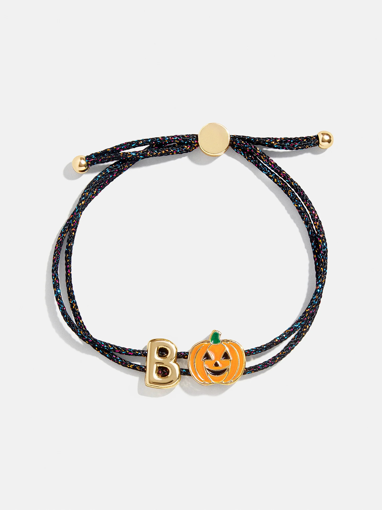 Kids' Halloween Initial Bracelet - Black/Orange | BaubleBar