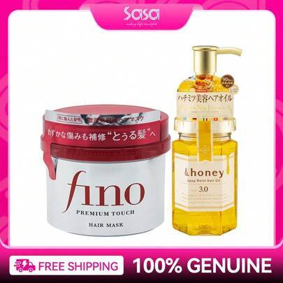Fino &Honey Hair Care Duo - &Honey Deep Moist Hair Oil + Shiseido Fino Premium Touch Hair Mask | SHEIN