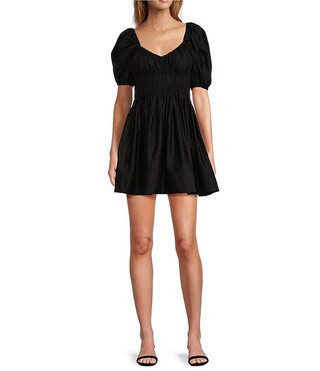 Antonio Melani Chappell Sweetheart Neckline Short Puff Sleeve Smocked Dress | Dillard's | Dillard's