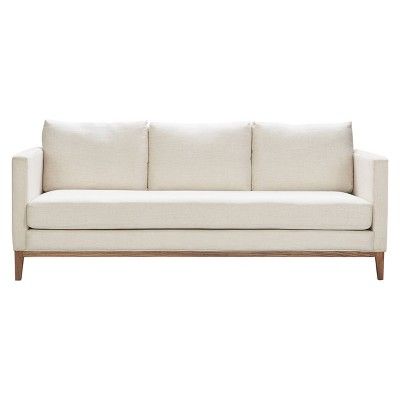 Guilford Sofa with Solid Wood Base Coastal Cream - Finch | Target