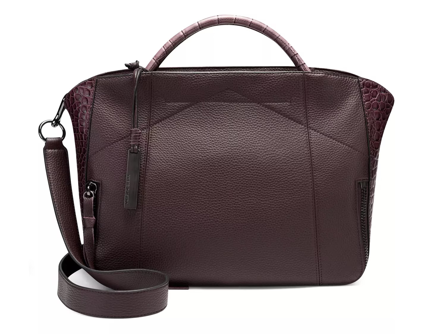 Vince Camuto Alee Leather Satchel - Women's - Burgundy - Satchel Shoulder Bag | DSW