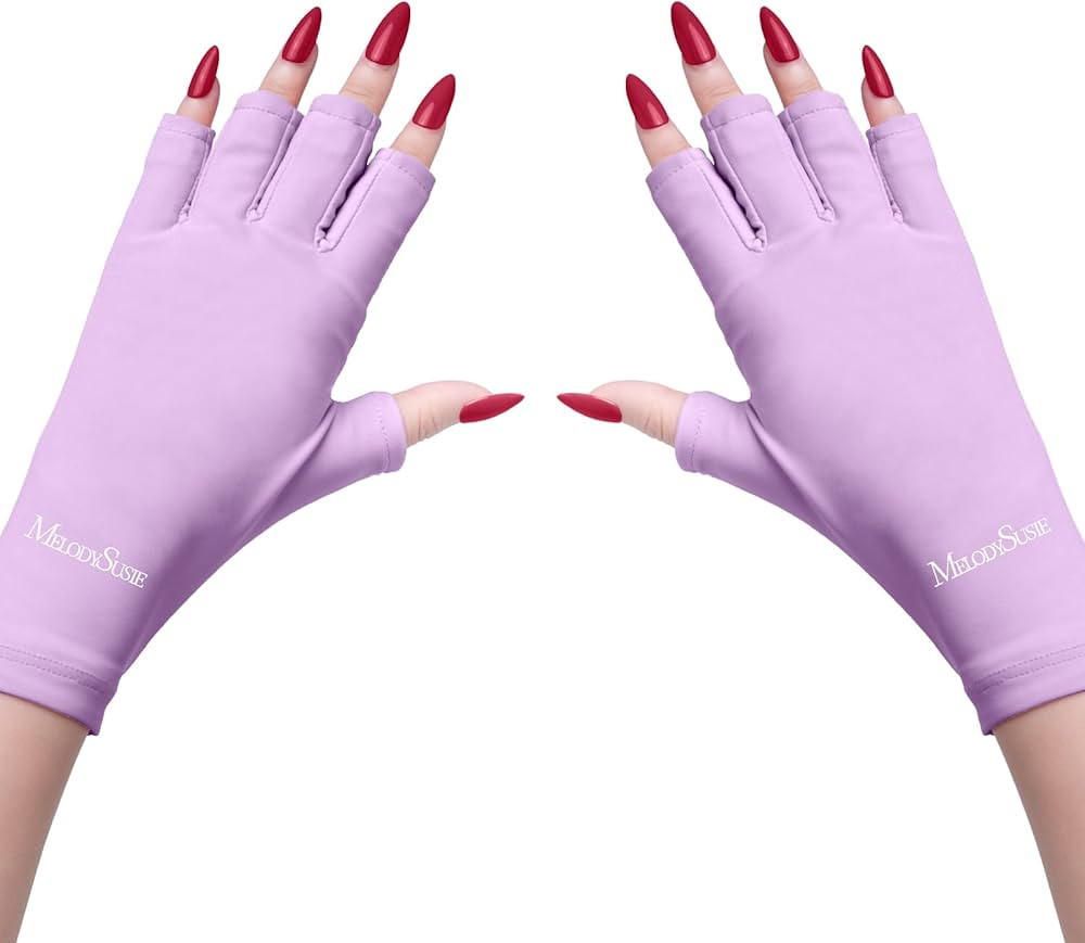 MelodySusie UV Gloves for Gel Nail Lamp, Professional UPF50+ UV Protection Gloves for Manicures, ... | Amazon (US)