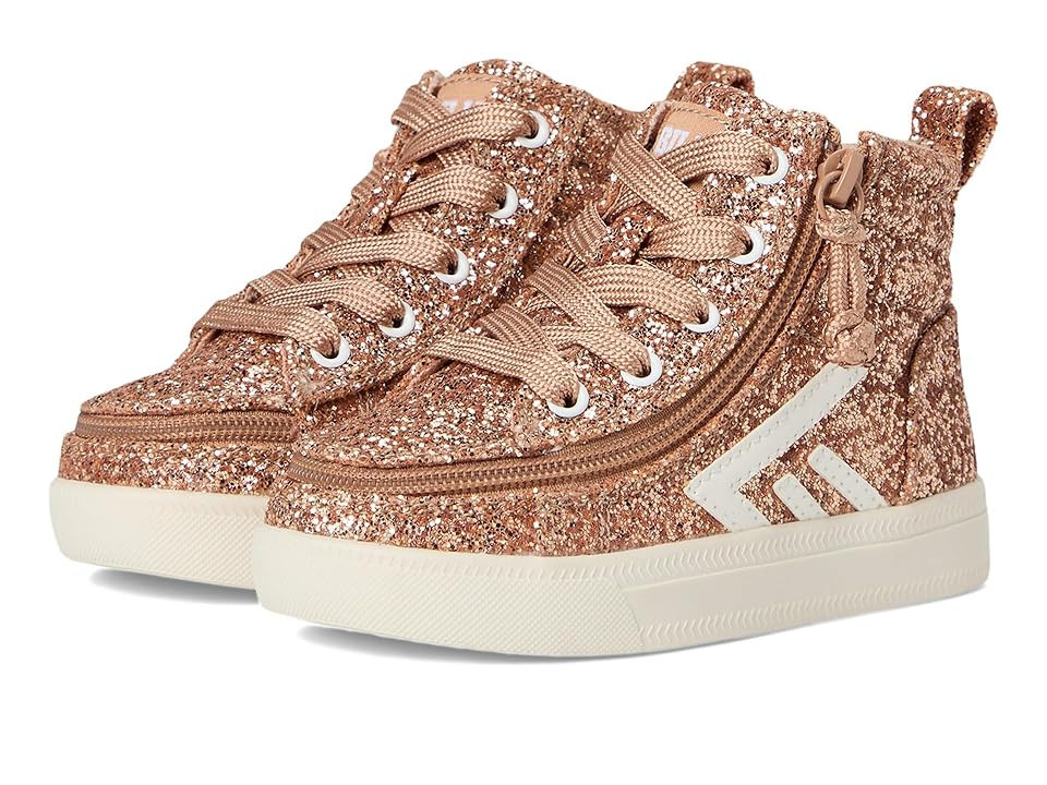 BILLY Footwear Kids CS High Top (Toddler) Kids Shoes Rose Gold Glitz : 10 Toddler M, Synthetic | Zappos