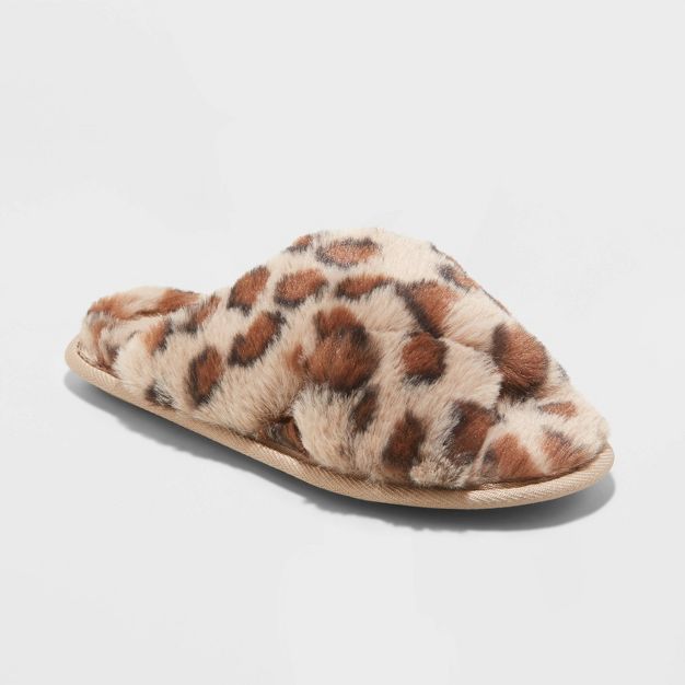 Women's Paris Crossband Fur Slippers - Stars Above™ | Target