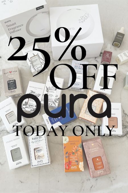 25% off today only at Pura! I’ve linked some of my favorite sense below!! 


#LTKsalealert #LTKhome #LTKfindsunder50