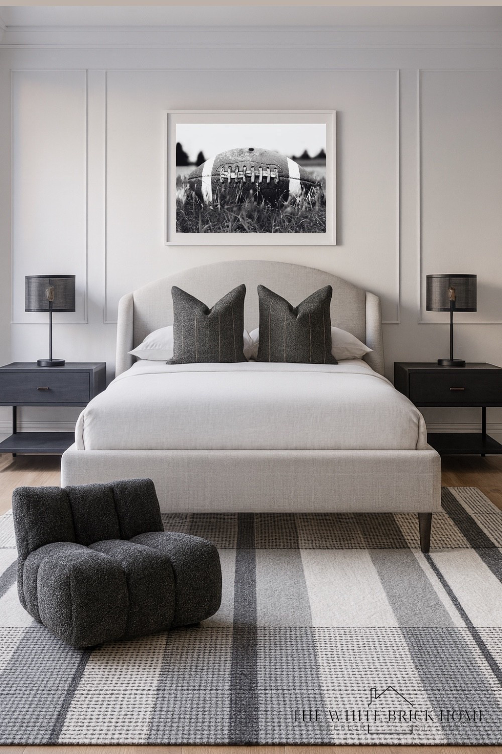 This modern sports inspired bedroom pairs clean lines and layered neutrals for a youthful, relaxed bedroom design. 

Boys room, boys bedroom, kids room, kids bedroom, bedroom decor, sports bedroom, sports related bedroom, sports themed bedroom, football, football bedroom, sports wall art, teen boy, teen boy bedroom, teen boy area rug, boys room rug, boys room furniture, boys room bed, boys room chair, boys room lamps, boys room lighting, boys room decor ideas, home decor, home design, bedroom design, pottery barn teen, Wayfair, crate and barrel 

#LTKHome #LTKKids #LTKSeasonal