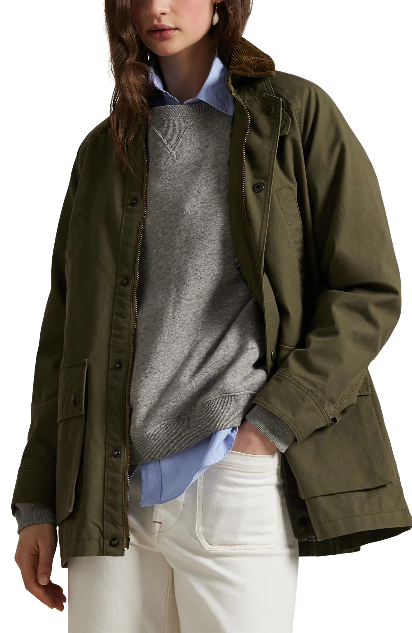 Relaxed Cotton Twill Utility Jacket | Nordstrom