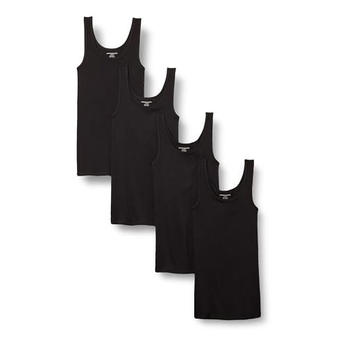 Amazon Essentials Women's Slim-Fit Tank, Pack of 4, Black, X-Large | Amazon (US)