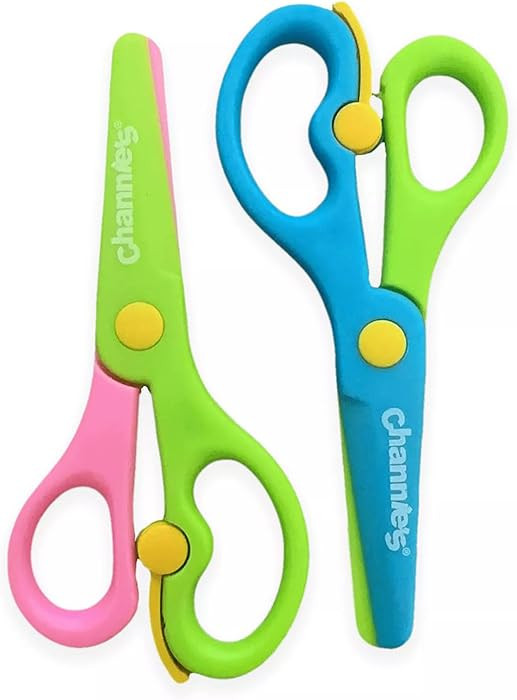 Channie's Safety Scissors for Small Hands (Ages 3-5) - Kid-Safe Plastic Training Scissors for Pre... | Amazon (US)