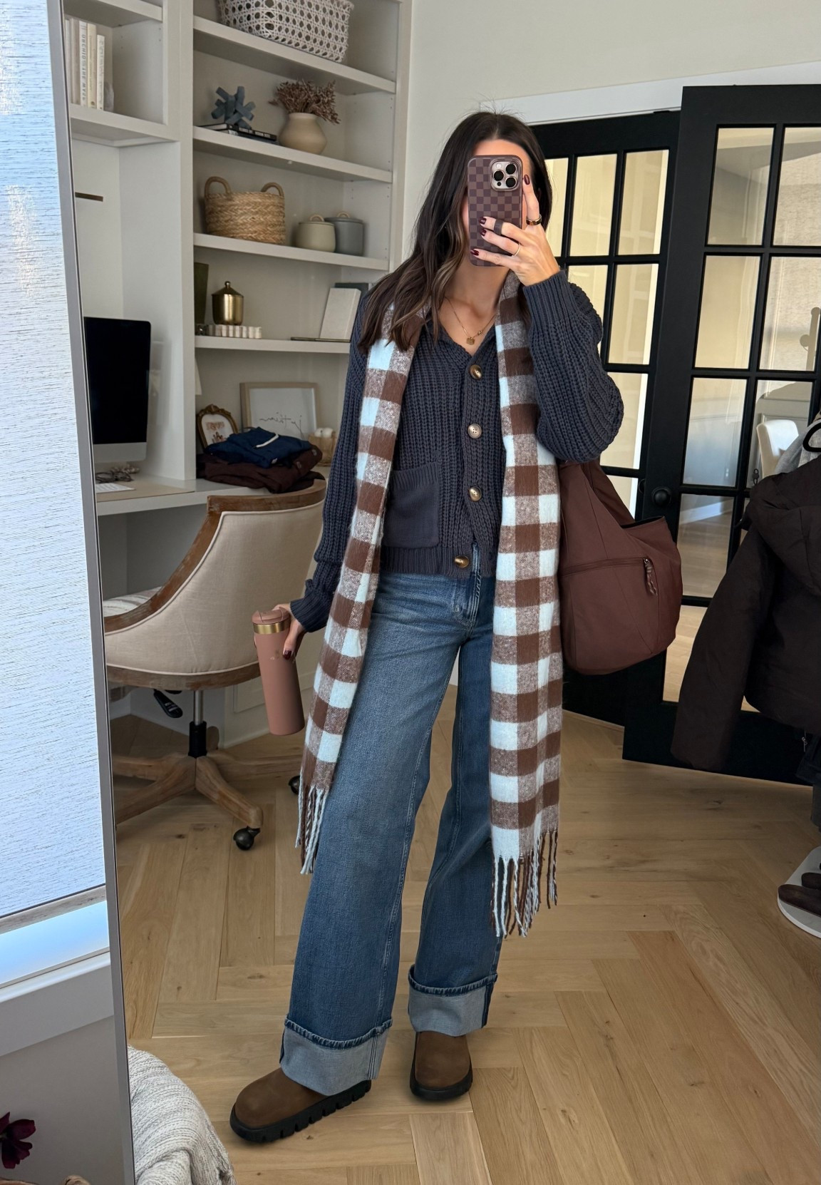 Outfit of the day 🩵🤎
Cardigan sweater: tts (S) 
Jeans: tts (27) 
Clogs: tts, size up if between

Fall outfit / casual fall outfit ideas

#LTKShoeCrush #LTKFindsUnder100 #LTKStyleTip