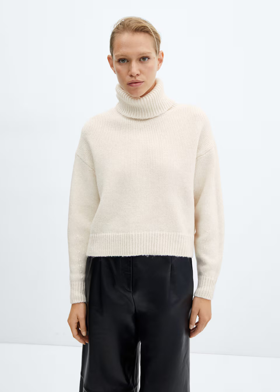 Turtleneck knitted sweater -  Women | Mango United Kingdom | MANGO (UK)