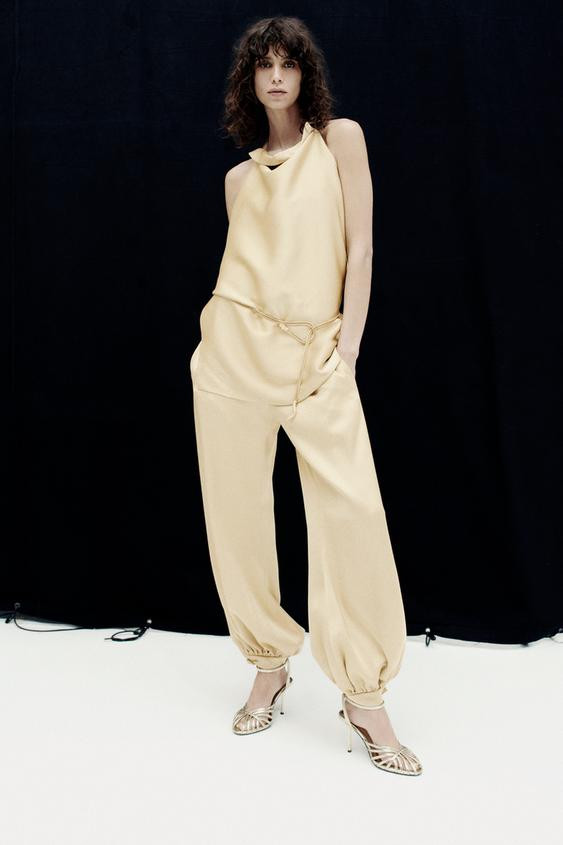 ZW COLLECTION SATIN BALLOON TROUSERS | Zara UK
